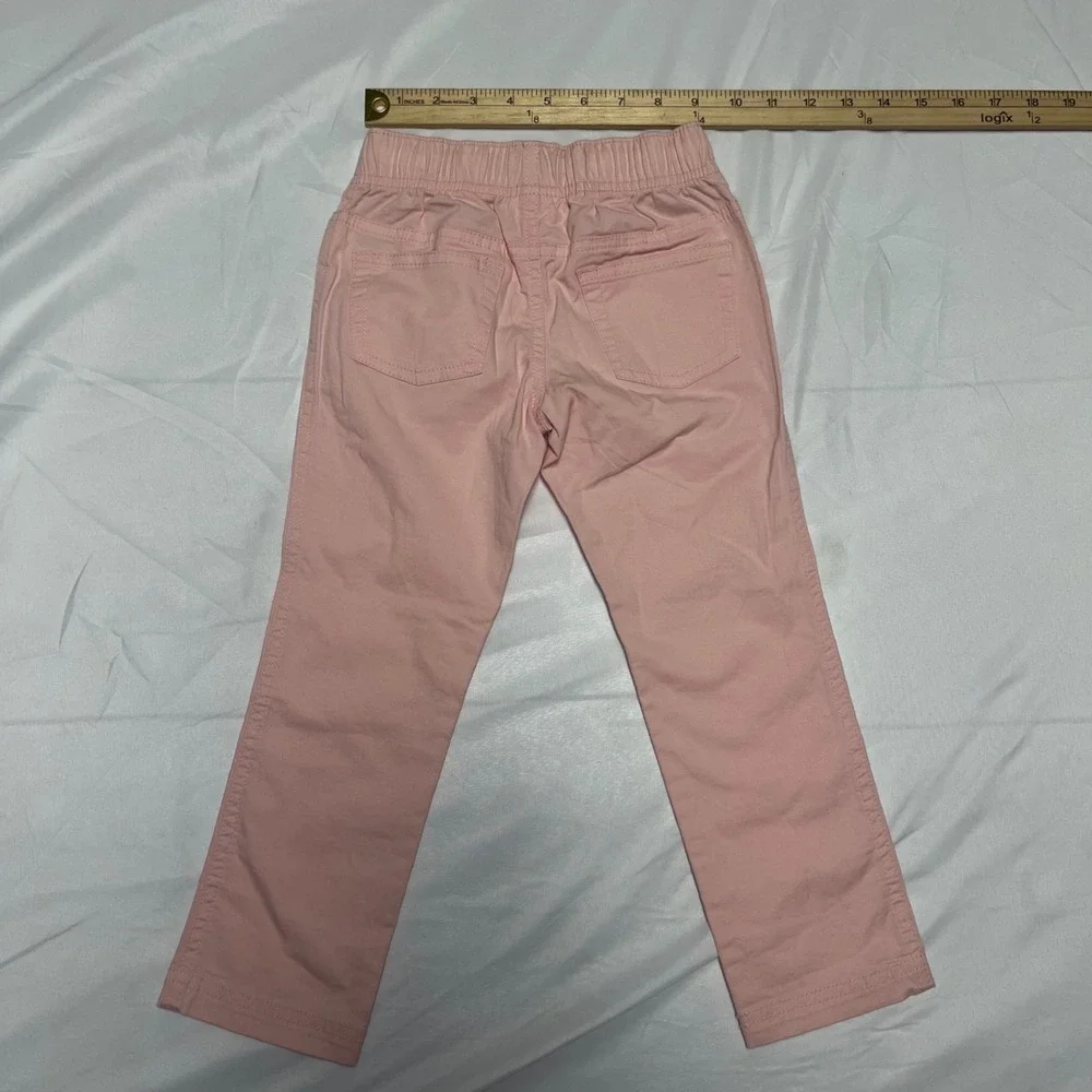 Cat & Jack Kids Pink Elastic Waist Chino Pants Straight Leg Size 4T